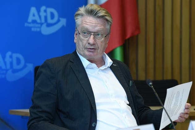 Pressekonferenz der AfD-Fraktion NRW am 16.06.2026 im Landtag in Düsseldorf Markus Wagner ( Stellv. Fraktionsvorsitzender AfD NRW ) *** Press conference of the AfD parliamentary group in North Rhine-Westphalia on June 16, 2026, at the state parliament in Düsseldorf; Markus Wagner, Deputy Chair of the AfD parliamentary group in North Rhine-Westphalia,detected_source_language xRx