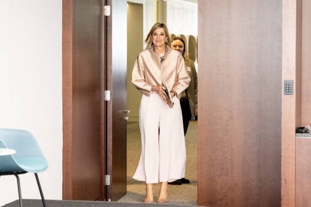 Londen, The Netherlands, 2026-06-16 11:16:35 LONDON, 16-06-2026, Queen Maxima at a roundtable discussion with financial service providers at Nationwide. The Queen is visiting London in her capacity as Special Advocate of the United Nations Secretary-General for Financial Health (UNSGSA). PHOTO: NLBeeld POOL Mischa Schoemaker Credit: NL Beeld Patrick van Emst  Copyright: xx x