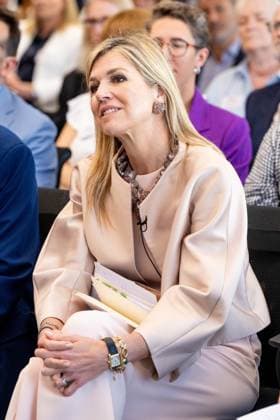 Londen, The Netherlands, 2026-06-16 11:17:57 LONDON, 16-06-2026, Queen Maxima at a roundtable discussion with financial service providers at Nationwide. The Queen is visiting London in her capacity as Special Advocate of the United Nations Secretary-General for Financial Health (UNSGSA). PHOTO: NLBeeld POOL Mischa Schoemaker Credit: NL Beeld Patrick van Emst  Copyright: xx x