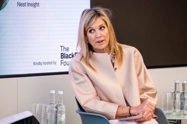 Londen, The Netherlands, 2026-06-16 11:34:18 LONDON, 16-06-2026, Queen Maxima at a roundtable discussion with financial service providers at Nationwide. The Queen is visiting London in her capacity as Special Advocate of the United Nations Secretary-General for Financial Health (UNSGSA). PHOTO: NLBeeld POOL Mischa Schoemaker Credit: NL Beeld Patrick van Emst  Copyright: xx x
