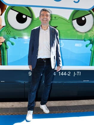 IPA85750739 - Rome, Termini Station, photocall for the animated film Toy Story 5. Pictured: Federico Basso  Copyright: xMarcoxProvvisionatox xMarcoxProvvisionatox 85750739