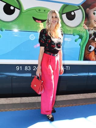 IPA85744850 - Rome, Termini Station, photo op for the animated film Toy Story 5. Pictured: Elena Santarelli  Copyright: xMarcoxProvvisionatox xMarcoxProvvisionatox 85744850