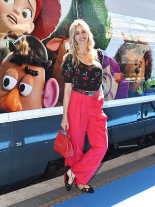 IPA85744855 - Rome, Termini Station, photo op for the animated film Toy Story 5. Pictured: Elena Santarelli  Copyright: xMarcoxProvvisionatox xMarcoxProvvisionatox 85744855