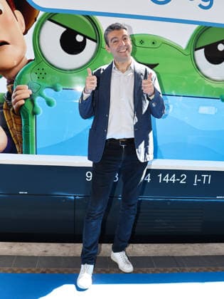IPA85750744 - Rome, Termini Station, photocall for the animated film Toy Story 5. Pictured: Federico Basso  Copyright: xMarcoxProvvisionatox xMarcoxProvvisionatox 85750744