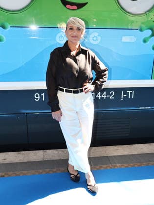 IPA85751506 - Rome, Termini Station, photocall for the animated film Toy Story 5. Pictured: Katia Follesa  Copyright: xMarcoxProvvisionatox xMarcoxProvvisionatox 85751506
