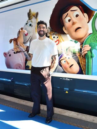 IPA85751527 - Rome, Termini Station, photocall for the animated film Toy Story 5. Pictured: Gianluca Gazzoli  Copyright: xMarcoxProvvisionatox xMarcoxProvvisionatox 85751527