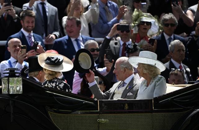 Royal Ascot opens with attendance of King Charles III and Queen Camilla in London LONDON, UNITED KINGDOM - JUNE 16: The traditional Royal Ascot horse racing event, which has been held in the United Kingdom since 1711, begin with the attendance of King Charles III and Queen Camilla in London, United Kingdom on June 16, 2026. Rasid Necati Aslim Anadolu London United Kingdom. Editorial use only. Please get in touch for any other usage.  Copyright: x2026xAnadoluxRasidxNecatixAslimx