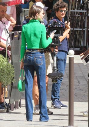 Emily in Paris Set - Paris Lily Collins during the set of the new season of Netflix series Emily in Paris, in Paris, France on June 16, 2026. Photo by ABACAPRESS.COM Paris France  Copyright: xABACAx
