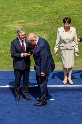G7 Summit - Family Photo - Evian U.S. President Donald Trump, UK Prime Minister Sir Keir Starmer and Japanese Prime Minister Sanae Takaichi during a family photo at the G7 summit in Evian, France, on Tuesday June 16, 2026. Photo by Dominique Jacovides Pool ABACAPRESS.COM Evian France  Copyright: xJacovidesxDominique Pool ABACAx