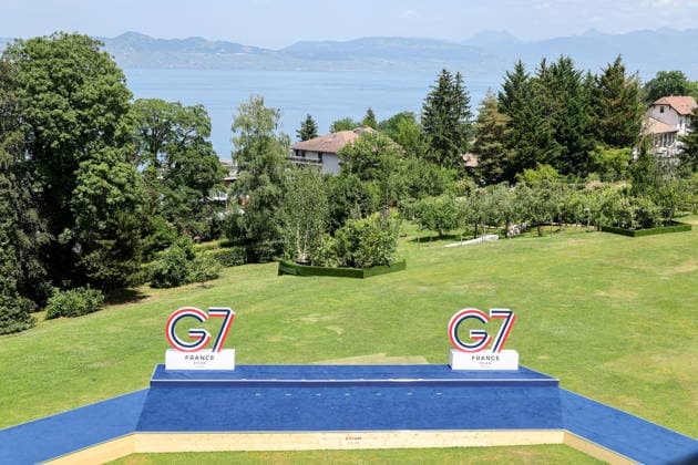 G7 Summit - Family Photo - Evian Atmosphère during a family photo at the G7 summit in Evian, France, on Tuesday June 16, 2026. Photo by Dominique Jacovides Pool ABACAPRESS.COM Evian France  Copyright: xJacovidesxDominique Pool ABACAx