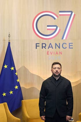 June 16, 2026, Evian, Haute-Savoie, France: Volodymyr Zelensky, President of Ukraine, during the Summit of Heads of State and Government. Evian, France, June 16, 2026 Evian France  - ZUMAa289 20260616_zia_a289_097 Copyright: xPierrexTeyssotx