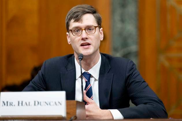 June 16, 2026, Washington, District Of Columbia, USA: HAL DUNCAN, nominee to be Deputy Director of the Office of Management and Budget (OMB), speaking at a hearing of the Senate Budget committee at the U.S. Capitol in Washington, D.C. Washington USA - ZUMAb161 20260616_aap_b161_024 Copyright: xMichaelxBrochsteinx