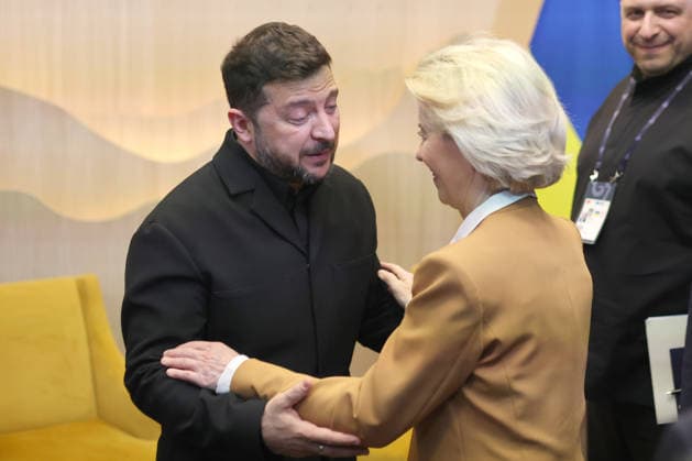 June 16, 2026, Evian, Haute-Savoie, France: Ursula von der Leyen, President of the European Commission, and Volodymyr Zelensky, President of Ukraine, during the Summit of Heads of State and Government. Evian, France, 16 06 2026 Evian France  - ZUMAa289 20260616_zia_a289_096 Copyright: xPierrexTeyssotx