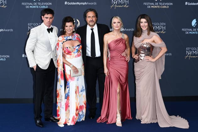 IPA85760422 - Monte Carlo, 65th Monte Carlo Television Festival - Closing Ceremony Red Carpet - Tanner Novlan, Kimberlin Brown, Thorsten Kaye, Katherine Kelly Lang, and Jacqueline MacInnes Wood  Copyright: xAlbertoxTerenghix xAlbertoxTerenghix 85760422