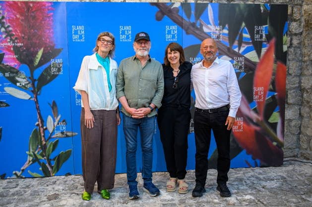 Croatia, Dubrovnik, Slano, 160626. The Slano Film Days festival opened, and on that occasion a Meeting with Guests and a grand opening were organized in the unique ambiance of the Prince s Palace. In the photo: Liam Cunningham, Mirsad Purivatra. Photo: Tonci Plazibat CROPIX Dubrovnik Croatia Copyright: xxToncixPlazibatx slano_film26-160626
