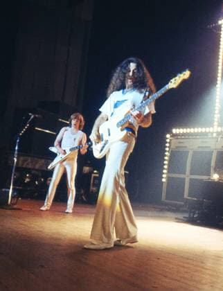 Fern Park, Florida, USA: TRIUMPH -RIK EMMETT & MIKE LEVINE onstage at the Seminole Orlando Jai Alai Fronton -March 3, 1982  - ZUMAh235 19820303_zmp_h235_038 Copyright: xChristopherxHeltonx