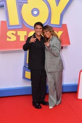IPA85769316 - Rome, Teatro Sistina: Preview of the movie Toy Story 5. Pictured: Sal Da Vinci and Paola Pugliese  Copyright: xVincenzoxLandix xVincenzoxLandix 85769316