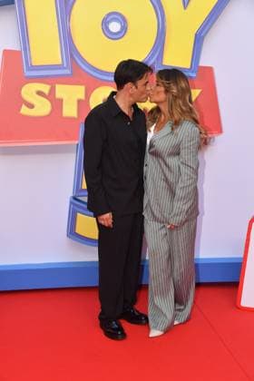 IPA85769330 - Rome, Teatro Sistina: Preview of the movie Toy Story 5. Pictured: Sal Da Vinci and Paola Pugliese  Copyright: xVincenzoxLandix xVincenzoxLandix 85769330