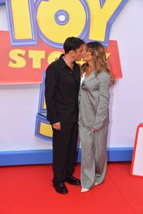 IPA85769340 - Rome, Teatro Sistina: Preview of the movie Toy Story 5. Pictured: Sal Da Vinci and Paola Pugliese  Copyright: xVincenzoxLandix xVincenzoxLandix 85769340