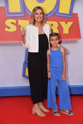 IPA85769556 - Rome, Teatro Sistina: Preview of the movie Toy Story 5. Pictured: Laura Freddi and her daughter  Copyright: xVincenzoxLandix xVincenzoxLandix 85769556