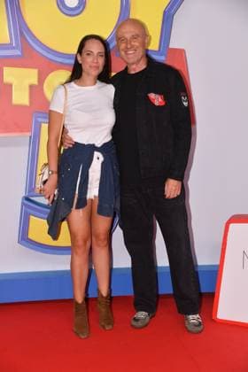 IPA85769735 - Rome, Teatro Sistina: Preview of the movie Toy Story 5. Pictured: Rudy Zerbi with his wife, Grace  Copyright: xVincenzoxLandix xVincenzoxLandix 85769735