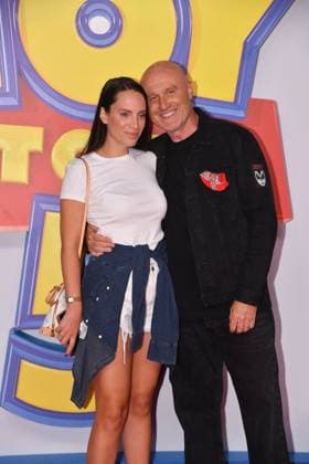 IPA85769753 - Rome, Teatro Sistina: Preview of the movie Toy Story 5. Pictured: Rudy Zerbi with his wife, Grace  Copyright: xVincenzoxLandix xVincenzoxLandix 85769753