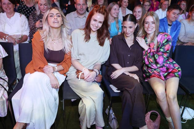Ernsting s family Fashion Show Sarah Mangione, Sandra Hunke, Nadine Menz, Vanessa Meisinger, Ernsting s family Fashion Show HW 2026, Empire Riverside Hotel, Hamburg, 16.06.2026 *** Ernstings Family Fashion Show Copyright: xEventpressxBecherx