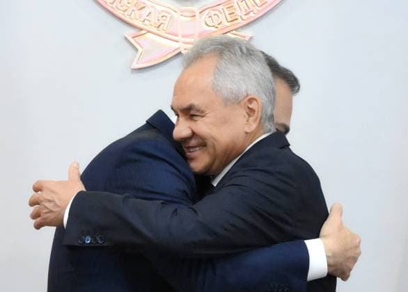 Russia Turkey 9190445 17.06.2026 Russian Security Council Secretary Sergei Shoigu welcomes Turkish Foreign Minister Hakan Fidan before a meeting in Moscow, Russia. Grigory Sysoev Sputnik Moscow Russia  Copyright: xGrigoryxSysoevx