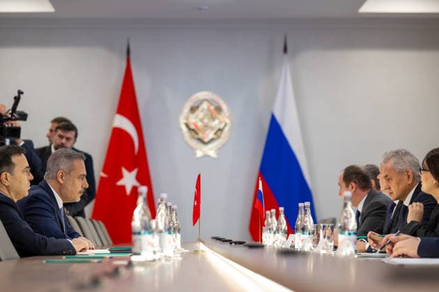 Turkish Foreign Minister Hakan Fidan in Moscow MOSCOW, RUSSIA - JUNE 17: Turkish Foreign Minister Hakan Fidan meets with Russian Security Council Secretary Sergei Shoigu during his official visit in Moscow, Russia, on June 17, 2026. Mustafa Hatipoglu Anadolu Moscow Russia. Editorial use only. Please get in touch for any other usage.  Copyright: x2026xAnadoluxMustafaxHatipoglux