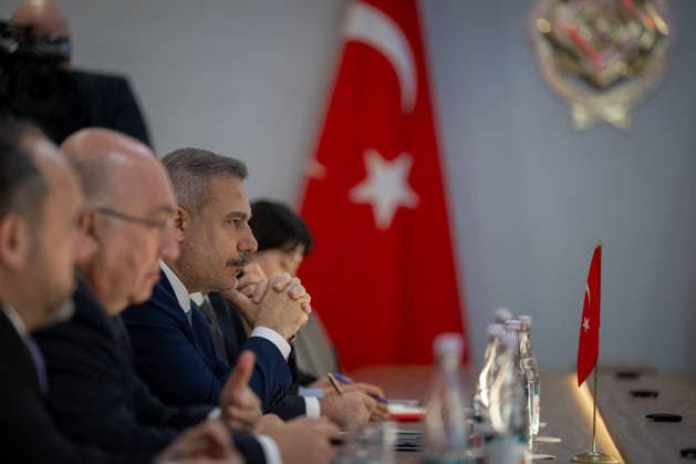 Turkish Foreign Minister Hakan Fidan in Moscow MOSCOW, RUSSIA - JUNE 17: Turkish Foreign Minister Hakan Fidan meets with Russian Security Council Secretary Sergei Shoigu (not seen) during his official visit in Moscow, Russia, on June 17, 2026. Mustafa Hatipoglu Anadolu Moscow Russia. Editorial use only. Please get in touch for any other usage.  Copyright: x2026xAnadoluxMustafaxHatipoglux