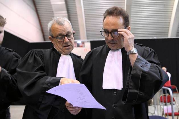 Sentencing Ruling In Paolo and Antonino Falzone Trial MONS, BELGIUM - JUNE 17 : Frank Discepoli, lawyer of Paolo Falzone and Fabrice Guttadauria, lawyer of Antonino Falzone pictured the day of the sentencing of the P. and A. Falzone trial : the trial concerns the Strépy-Bracquegnies tragedy of 2022, in which a car crashed into a carnival procession, killing seven people and injuring many others on June 17, 2026 in Mons, Belgium, 17 06 2026 Mons Belgium  Copyright: xPhilipxReynaersx