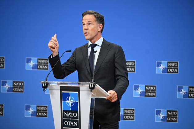 NATO Secretary General Mark Rutte BRUSSELS, BELGIUM - JUNE 17: NATO Secretary General Mark Rutte holds a press conference at the NATO Headquarters ahead of the upcoming NATO Defence Ministers Meeting in Brussels, Belgium, on Wednesday, June 17, 2026. Dursun Aydemir Anadolu Brussels Belgium. Editorial use only. Please get in touch for any other usage.  Copyright: x2026xAnadoluxDursunxAydemirx