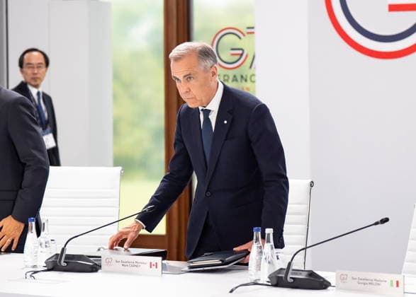 June 17, 2026, Evian-Les-Bains, France: Prime Minister Mark Carney looks on ahead of a G7 working session at the G7 summit in Evian-les-Bains, France, on Wednesday, June 17, 2026. Evian-Les-Bains France  - ZUMAc35_ 20260617_zaf_c35_006 Copyright: xChristopherxKatsarovx