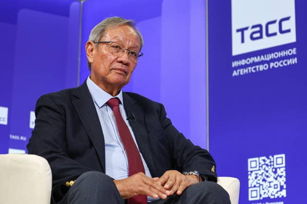 RUSSIA, KAZAN - JUNE 17, 2026: Oudet Souvannavong, President of the Lao National Chamber of Commerce and Industry (LNCCI), gives an interview to TASS Russian News Agency on the sidelines of the Russia-ASEAN Summit at Bashir Rameev IT Park Kazan Russia  - ZUMAt113 20260617_zaa_t113_117 Copyright: xSergeixBulkinx