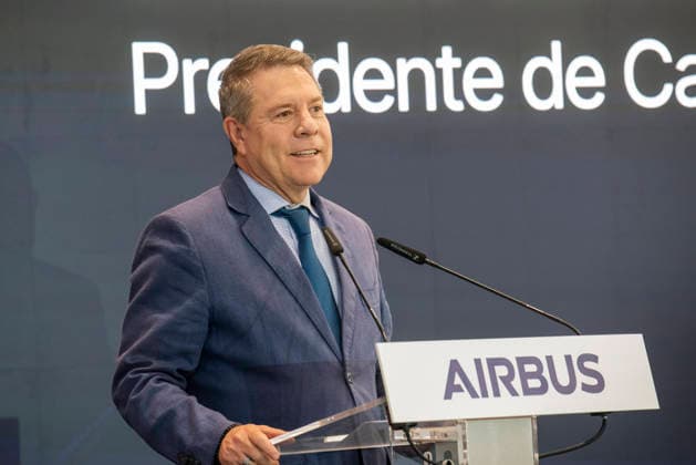 Page Inaugurates the New Airbus Digital Campus in Albacete The president of Castilla-La Mancha, Emiliano García Page, speaks during the inauguration of the new Airbus Digital Campus on June 17, 2026, in Albacete, Castilla-La Mancha, Spain. Airbus inaugurates its new Digital Campus, a center dedicated to training and the development of technological solutions for the aerospace sector. The facility strengthens the company’s industrial and innovation presence in Castilla-La Mancha. JUNE 17, 2026 Víctor Ferná Albacete, Castilla-La Mancha Albacete, Castilla-La Mancha, Spain,detected_source_language  Copyright: xVictorxFernandezx 7603764