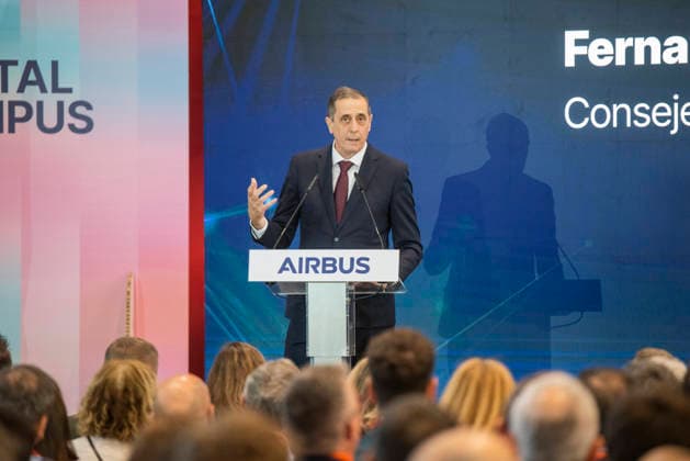 Page Inaugurates the New Airbus Digital Campus in Albacete Fernando Lombo, CEO of Airbus Helicopters Spain, speaks during the inauguration of the new Airbus Digital Campus on June 17, 2026, in Albacete, Castilla-La Mancha, Spain. Airbus inaugurates its new Digital Campus, a center dedicated to training and the development of technological solutions for the aerospace sector. The facility strengthens the company’s industrial and innovation presence in Castilla-La Mancha. JUNE 17, 2026 Víctor Ferná Albacete Castilla-La Mancha Albacete Castilla-La Mancha, Spain,detected_source_language  Copyright: xVictorxFernandezx 7603789