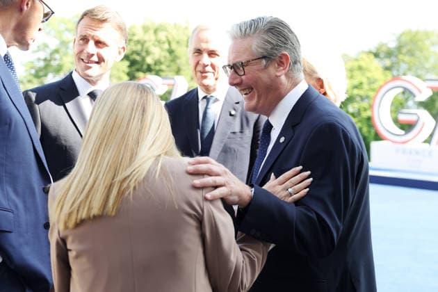 Prime Minister Keir Starmer attends G7 Leaders Summit in Evian 17 06 2026. Evian, France. Prime Minister Keir Starmer during the ˜Reviving a balanced, shared and sustainable economic growth for all™ working session as he attends day three of the G7 Leaders Summit with his wife Victoria, hosted by French President Emmanuel Macron in Evian., Credit:Ben Perry B66 Avalon France, Greater London, Evian, 10 Downing Street  Copyright: xBenxPerryx xB66x xAvalonx 1110745912