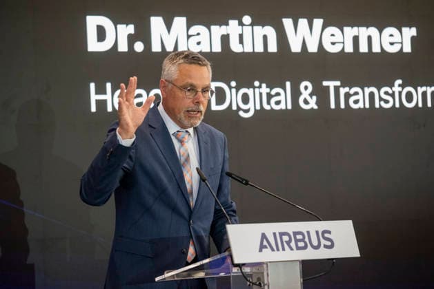 Page Inaugurates the New Airbus Digital Campus in Albacete Martin Werner, Head of Digital Transformation at Airbus Helicopters, speaks during the inauguration of the new Airbus Digital Campus on June 17, 2026, in Albacete, Castilla-La Mancha, Spain. Airbus inaugurates its new Digital Campus, a center dedicated to training and the development of technological solutions for the aerospace sector. The facility strengthens the company’s industrial and innovation presence in Castilla-La Mancha. JUNE 17, 2026 Víctor Ferná Albacete, Castilla-La Mancha Albacete, Castilla-La Mancha, Spain,detected_source_language  Copyright: xVictorxFernandezx 7603794