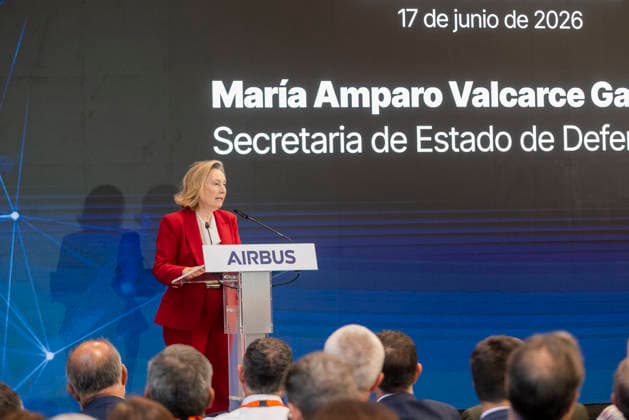 Page Inaugurates the New Airbus Digital Campus in Albacete The Secretary of State for Defense, María Amparo Valcarce García, speaks during the inauguration of the new Airbus Digital Campus on June 17, 2026, in Albacete, Castilla-La Mancha, Spain. Airbus inaugurates its new Digital Campus, a center dedicated to training and the development of technological solutions for the aerospace sector. The facility strengthens the company’s industrial and innovation presence in Castilla-La Mancha. JUNE 17, 2026 Víctor Ferná Albacete, Castilla-La Mancha Albacete, Castilla-La Mancha, Spain,detected_source_language  Copyright: xVictorxFernandezx 7603803