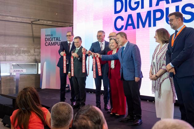 Page Inaugurates the New Airbus Digital Campus in Albacete Inauguration of the new Airbus Digital Campus on June 17, 2026, in Albacete, Castilla-La Mancha, Spain Airbus inaugurates its new Digital Campus, a center dedicated to training and the development of technological solutions for the aerospace sector. The facility strengthens the company’s industrial and innovation presence in Castilla-La Mancha. JUNE 17, 2026 Víctor Ferná Albacete, Castilla-La Mancha Albacete, Castilla-La Mancha, Spain,detected_source_language  Copyright: xVictorxFernandezx 7603811