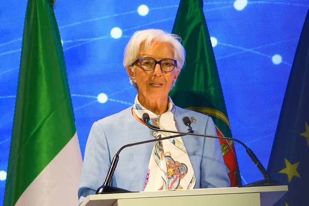 Christine Lagarde At 19th COTEC Europe Symposium - Venice Christine Lagarde, President of the European Central Bank, speaks during the 19th COTEC Europe Symposium on the theme Rethinking Work in the Age of AI: Transformation, Opportunity, and Governance at the Giorgio Cini Foundation on the island of San Giorgio Maggiore in Venice, Italy on June 17, 2026. Photo by Matteo Chinellato IPA ABACAPRESS.COM Venice Italy  Copyright: xIPA ABACAx