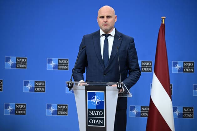 Mark Rutte - Andris Kulbergs press conference in Brussels BRUSSELS, BELGIUM -JUNE 17: NATO Secretary General Mark Rutte (not seen) and Latvian Prime Minister Andris Kulbergs hold a joint press conference at NATO headquarters on June 17, 2026, in Brussels, Belgium. Dursun Aydemir Anadolu Brussels Belgium. Editorial use only. Please get in touch for any other usage.  Copyright: x2026xAnadoluxDursunxAydemirx