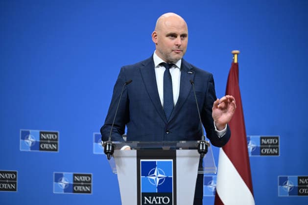 Mark Rutte - Andris Kulbergs press conference in Brussels BRUSSELS, BELGIUM -JUNE 17: NATO Secretary General Mark Rutte (not seen) and Latvian Prime Minister Andris Kulbergs hold a joint press conference at NATO headquarters on June 17, 2026, in Brussels, Belgium. Dursun Aydemir Anadolu Brussels Belgium. Editorial use only. Please get in touch for any other usage.  Copyright: x2026xAnadoluxDursunxAydemirx