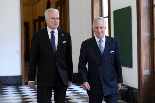 King Philippe receives His Excellency Gitanas Nauseda BRUSSELS, BELGIUM - June 17, King Philippe of Belgium receives His Excellency Gitanas Nauseda, President of the republic of Lithuania in audience at the Castle in Brussels pictured on June 17, 2026 in Brussels, Belgium, 17 06 2026 Brussels Belgium  Copyright: xPhilipxReynaersx