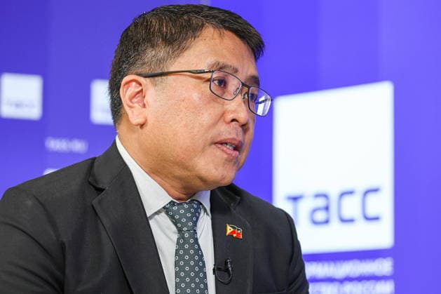 RUSSIA, KAZAN - JUNE 17, 2026: Allan Gepty, the Philippines Assistant Secretary for International Trade Policy and Trade Negotiation, gives an interview to TASS Russian News Agency on the sidelines of the Russia-ASEAN Summit at Bashir Rameev IT Park. Sergei Bulkin TASS  93938618