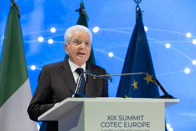 June 17, 2026, Venice, Rome, Italy: President of the Republic Sergio Mattarella during his speech at the 19th COTEC Symposium. Venice, 17 06 2026 Venice Italy  - ZUMAa289 20260617_zia_a289_072 Copyright: xFrancescoxAmmendolax xAgfx