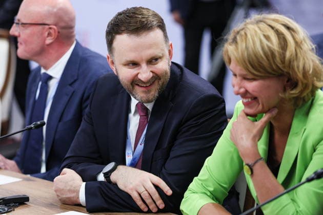 RUSSIA, REPUBLIC OF TATARSTAN - JUNE 17, 2026: Russia s Agriculture Minister Oksana Lut and Maxim Oreshkin (R-L), Deputy Chief of Staff of the Russian Presidential Executive Office, are seen during a meeting between Russia s President Vladimir Putin and Bongbong Marcos Jr, President of the Philippines, on the sidelines of the 2026 Russia-ASEAN Summit at the Kazan Expo Exhibition Centre in Bolshiye Kabany, southeast of Kazan Russia  - ZUMAt113 20260617_zaa_t113_306 Copyright: xAlexanderxShcherbakx