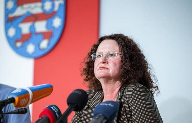 8. THÜRINGER LANDTAG - LPK SIGRID HUPACH (BSW) ** NUR FÜR REDAKTIONELLE ZWECKE ** EDITORIAL USE ONLY **<p>17 06 2026-Erfurt: Thüringer Landtag Landespressekonferenz mit den Vorsitzenden der Landtagsfraktionen vor der nächsten Landtagssitzung im Foto: Sigrid Hupach (BSW) ( Deutschland Thueringen Erfurt Copyright: SaschaxFromm *** 8 THURINGIAN STATE PARLIAMENT LPK SIGRID HUPACH BSW FOR EDITORIAL USE ONLY EDITORIAL USE ONLY June 17, 2026 Erfurt Thuringian State Parliament State Press Conference with the leaders of the state parliamentary groups ahead of the next state parliament session. Photo Copyright: SaschaxFromm doc86bvnjqmun718lhvgnut ,EDITORIAL USE ONLY