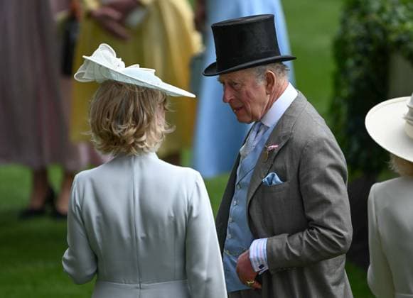 King Charles III and Queen Camilla attend second day of Royal Ascot BERKSHIRE, UNITED KINGDOM - JUNE 17: Britain s King Charles III (R) and Queen Camilla attend the second day of the traditional Royal Ascot horse racing event, which has been held since 1711, in Berkshire, United Kingdom on June 17, 2026. Rasid Necati Aslim Anadolu Berkshire United Kingdom. Editorial use only. Please get in touch for any other usage.  Copyright: x2026xAnadoluxRasidxNecatixAslimx