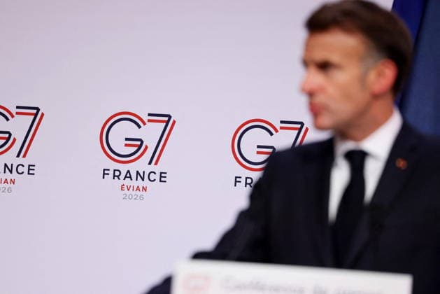 French President Emmanuel Macron during the closing press conference of the G7 summit in Évian-les-Bains, France, on June 17, 2026. Dominique Jacovides Bestimage French President Emmanuel Macron during the closing press conference of the G7 summit in Évian-les-Bains, France, on June 17, 2026 Évian-les-Bains France,detected_source_language  Copyright: xDOMINIQUExJACOVIDESx xBESTIMAGExDOMINIQUExJACOVIDESx xBESTIMAGEx